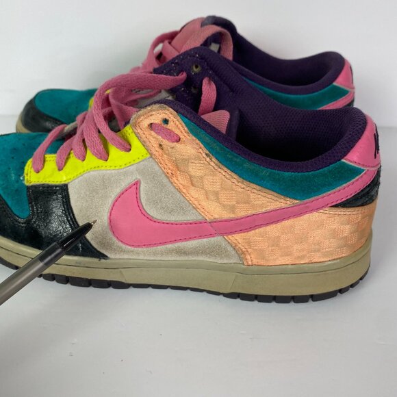 Nike SB Dunk Low 6.0 Shoes Women's 8.5 Sneakers 314141 361 Colorblock - Picture 13 of 15